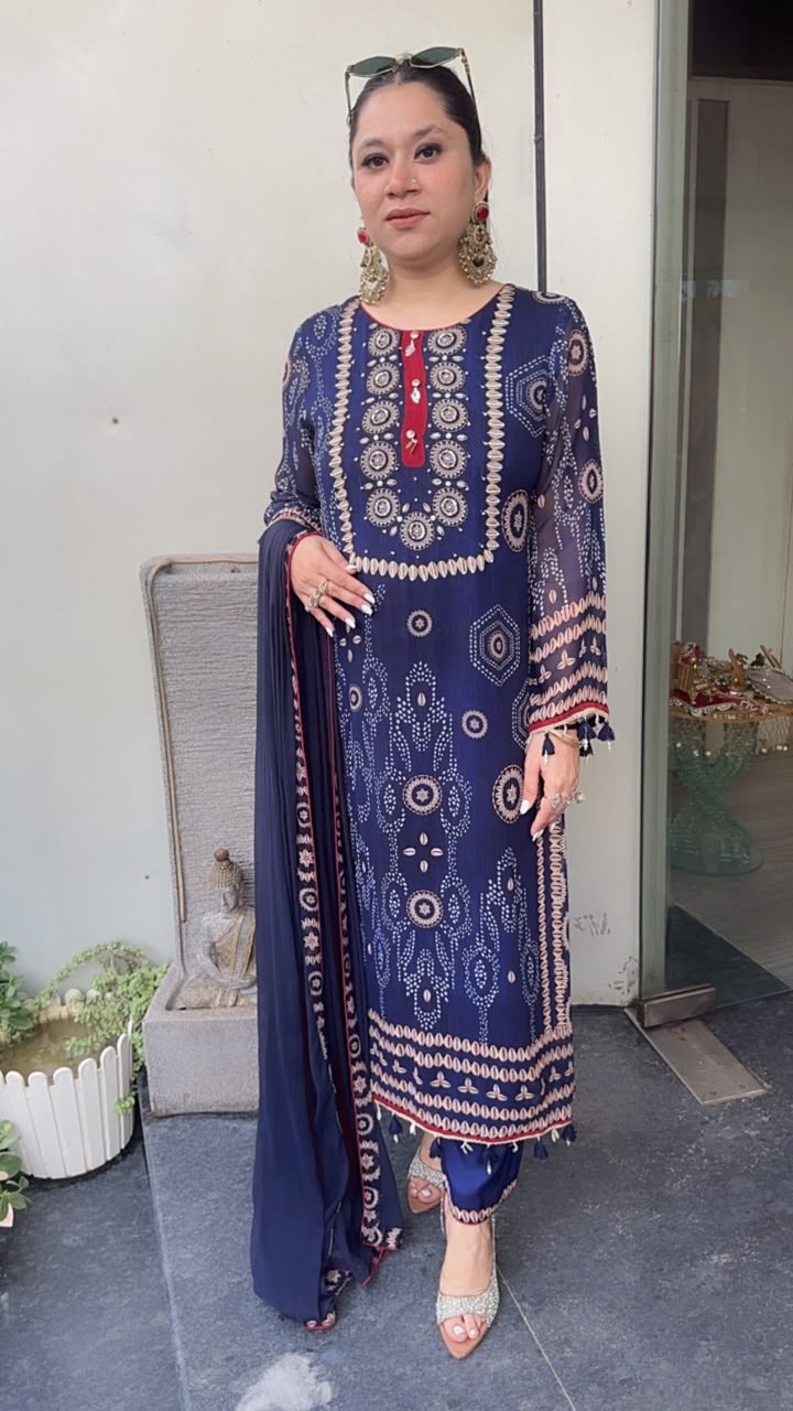 Noah Blue Digital Designer suit