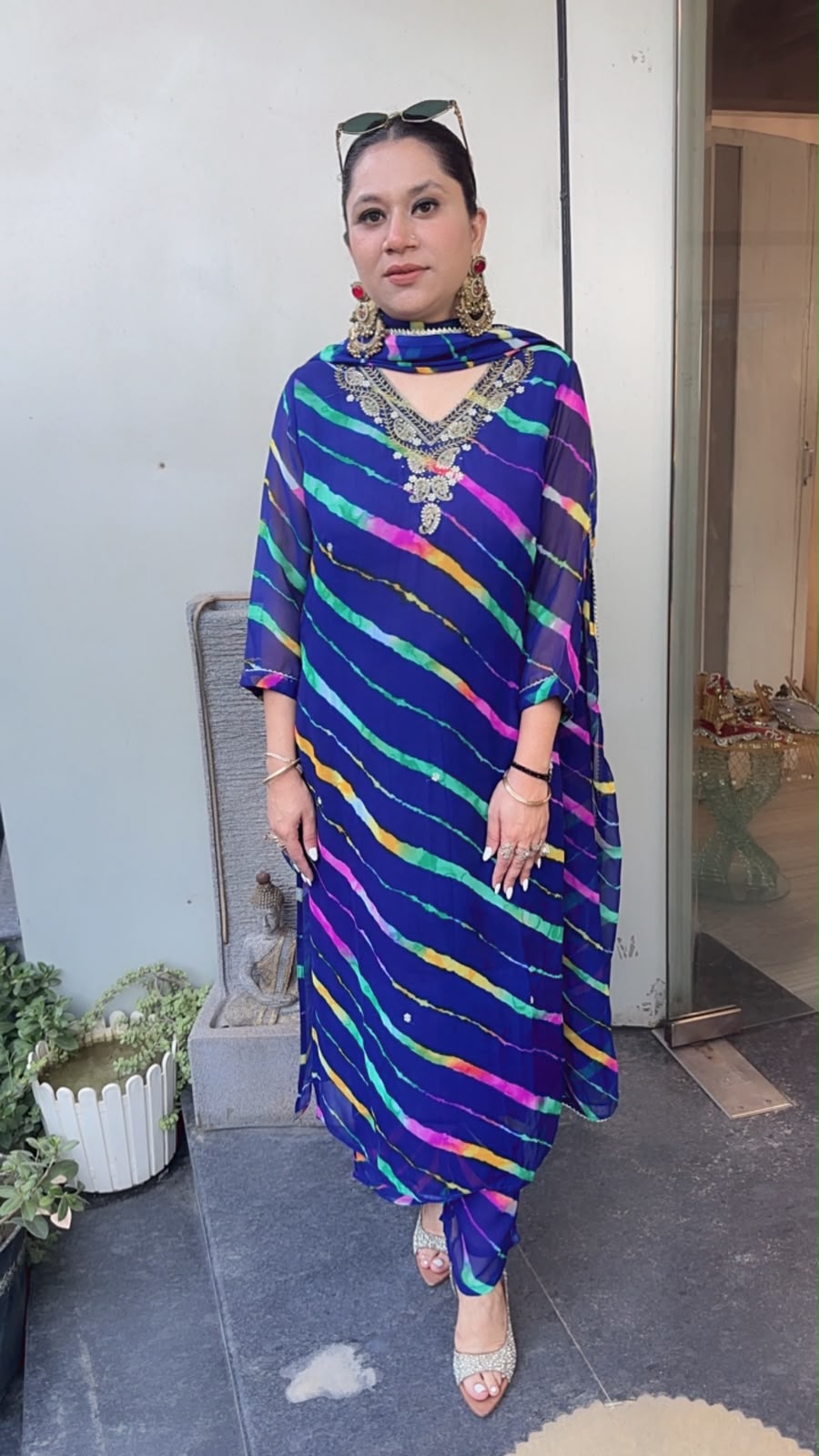 Nagma leheria Electric Blue Designer suit