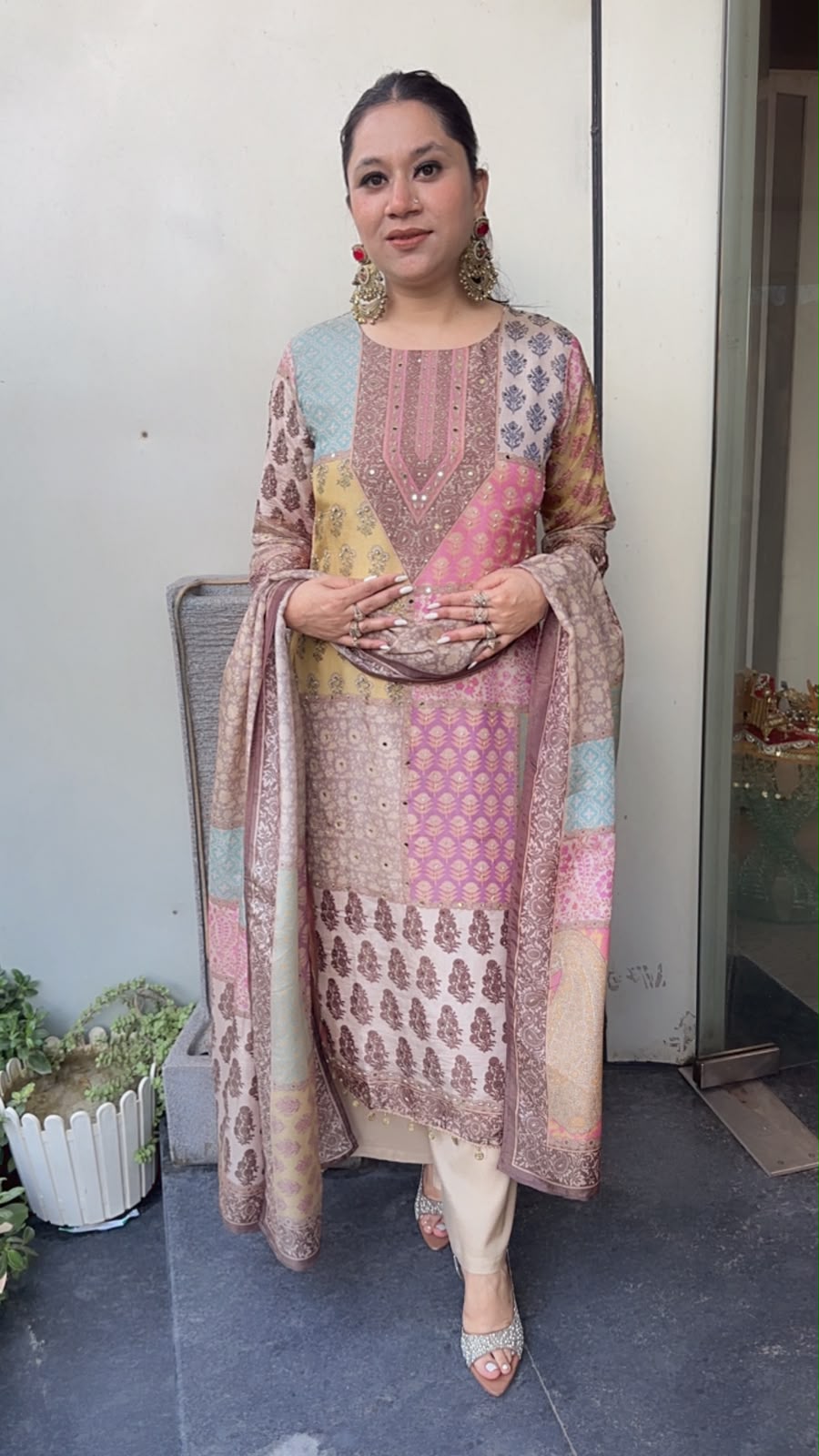 Taavi Ajrak print Designer suit