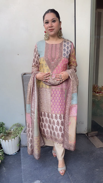 Taavi Ajrak print Designer suit