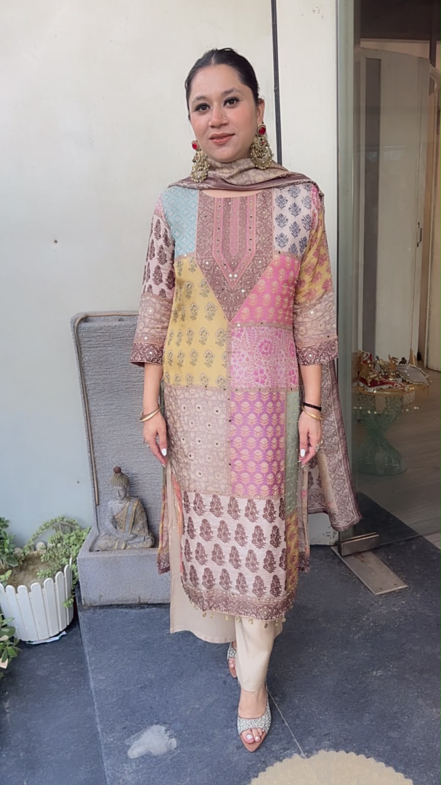 Taavi Ajrak print Designer suit