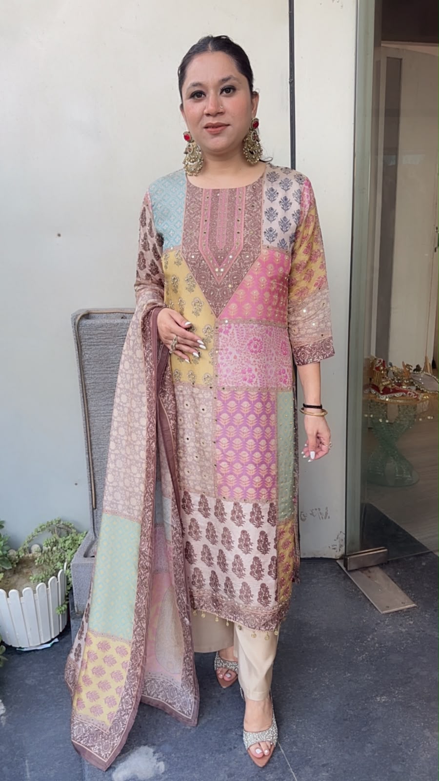 Taavi Ajrak print Designer suit