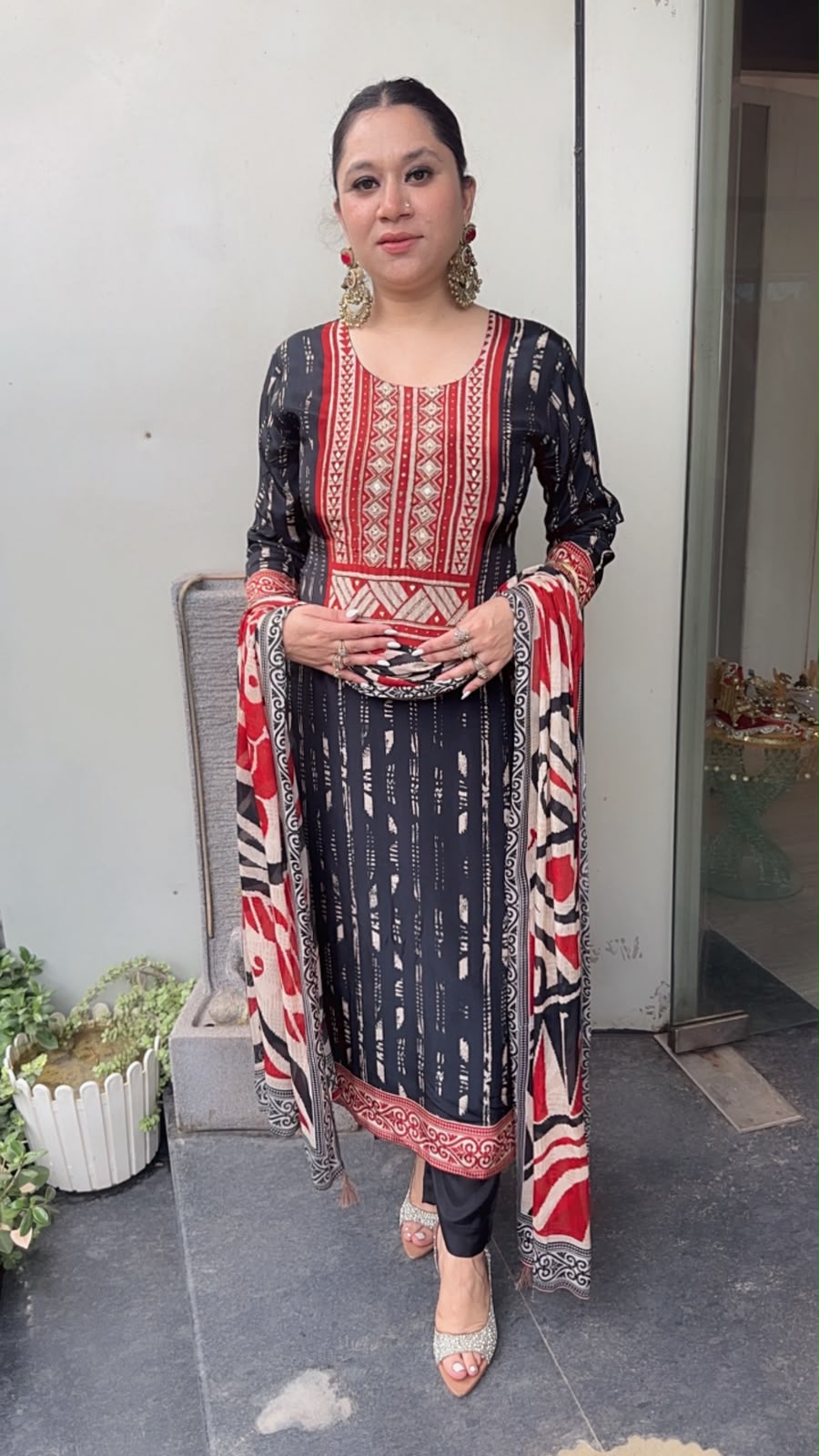 Avika Digital print Designer suit