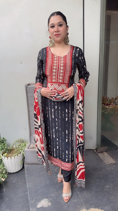 Avika Digital print Designer suit