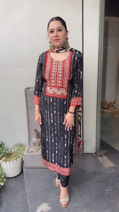 Avika Digital print Designer suit