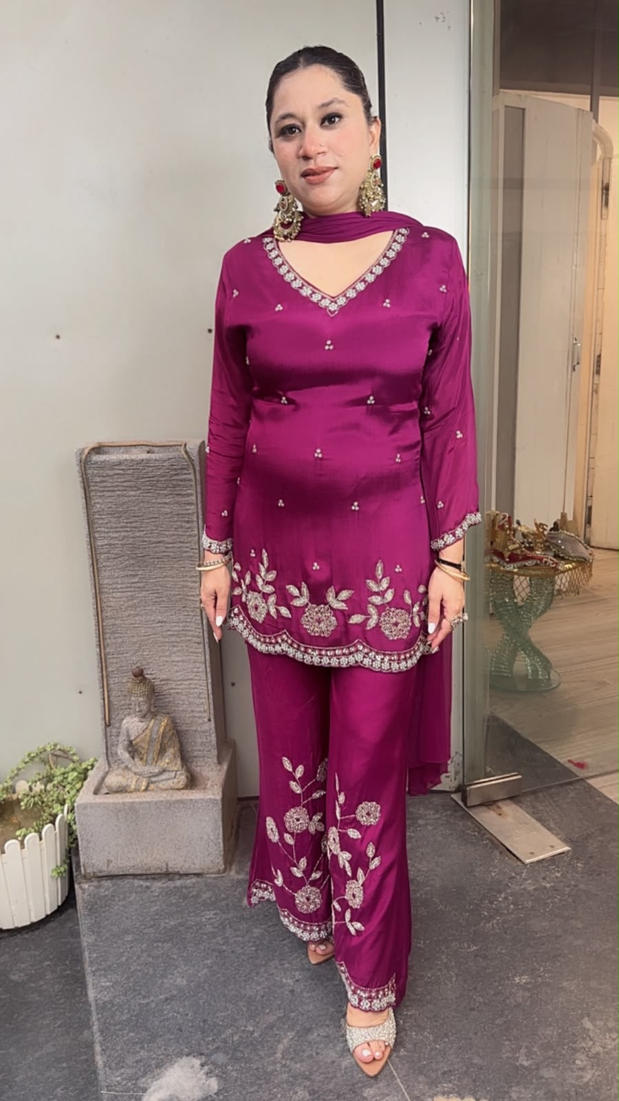 Jalebi Wine katdana suit