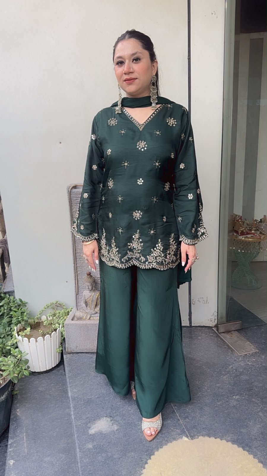 Hariyali Bottel Green Designer Suit