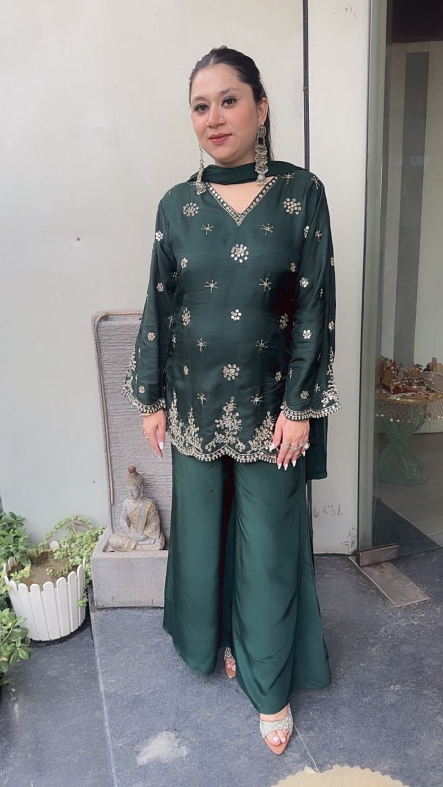 Hariyali Bottel Green Designer Suit