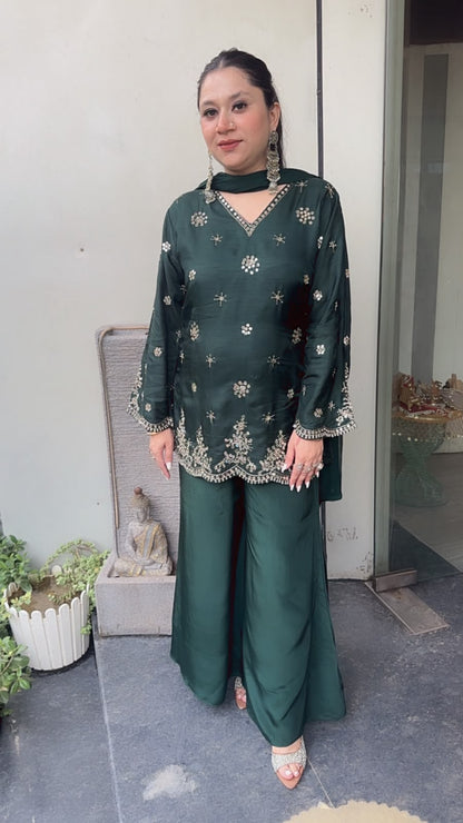 Hariyali Bottel Green Designer Suit