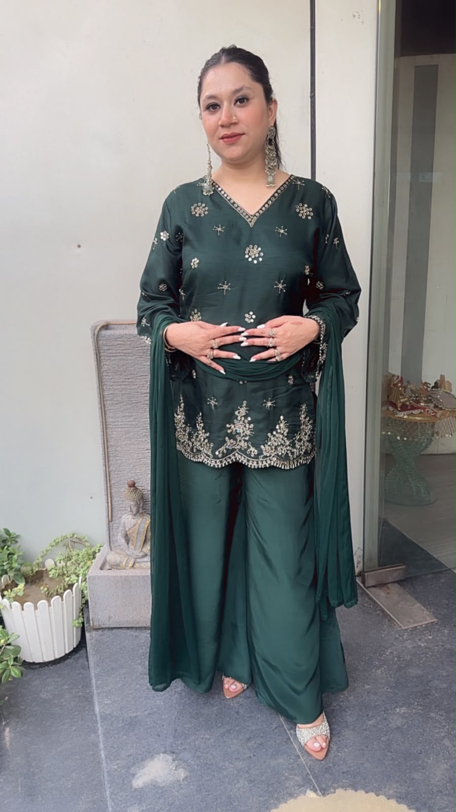 Hariyali Bottel Green Designer Suit