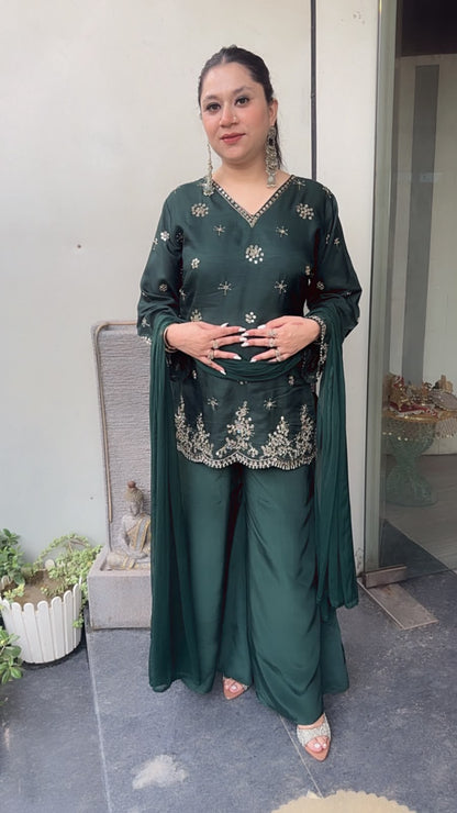 Hariyali Bottel Green Designer Suit