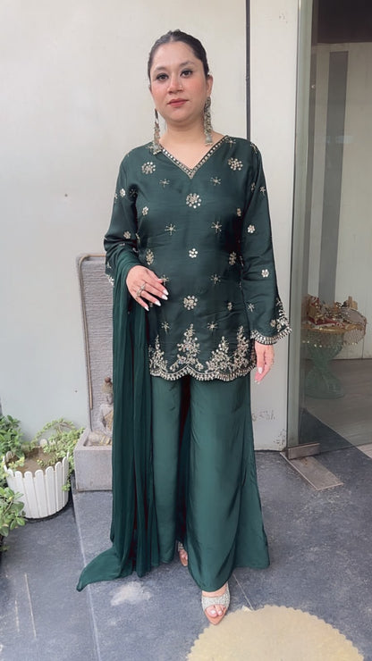 Hariyali Bottel Green Designer Suit