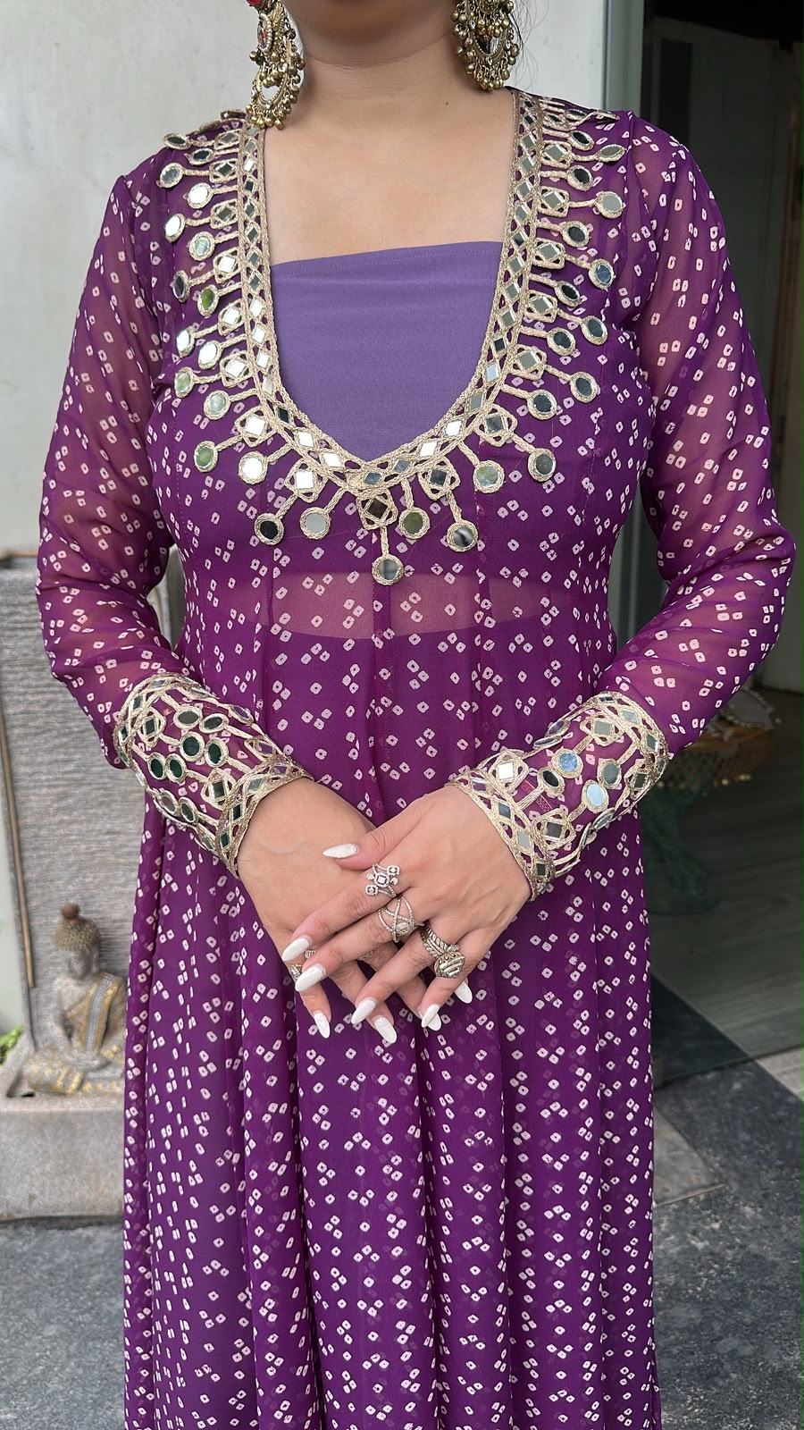 Zoya Jammu Digital Mirror work 3pc Cordset