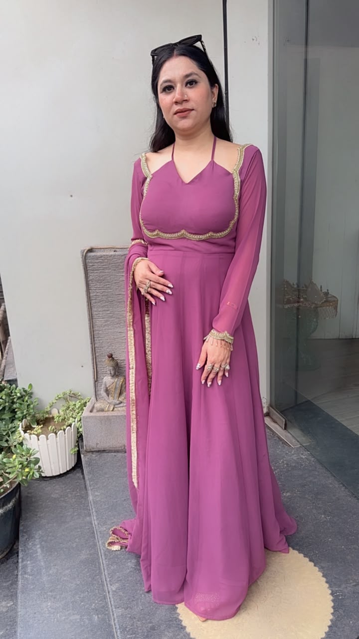 Navrooh Stylist Neck Designer Anarkali Suit