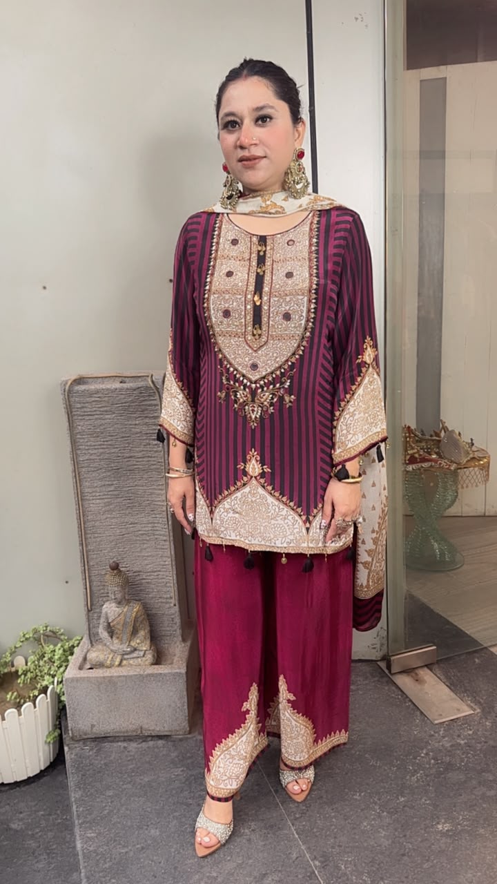 Sheeba wine Digital Plazoo Designer Suit