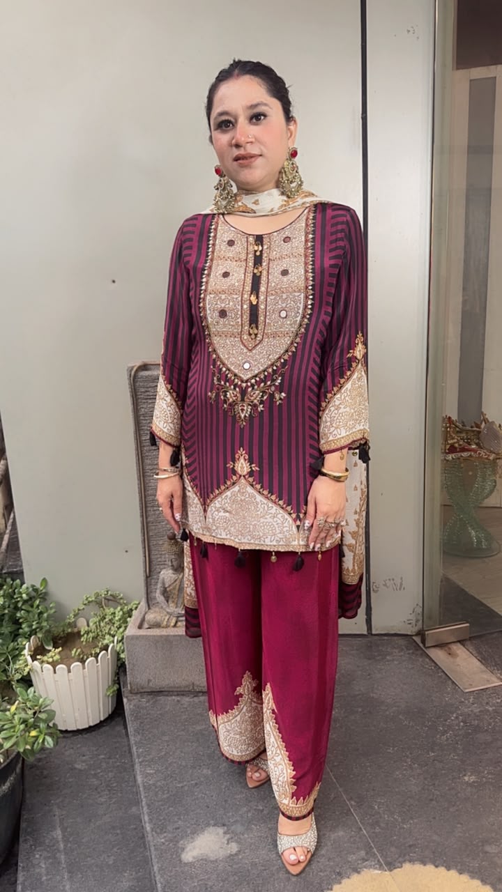 Sheeba wine Digital Plazoo Designer Suit