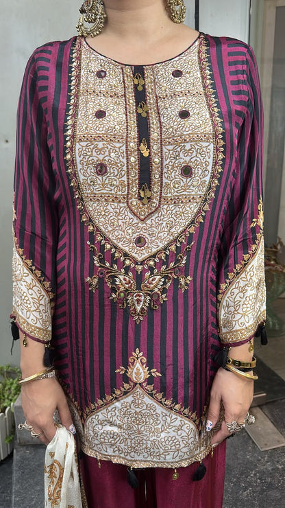 Sheeba wine Digital Plazoo Designer Suit