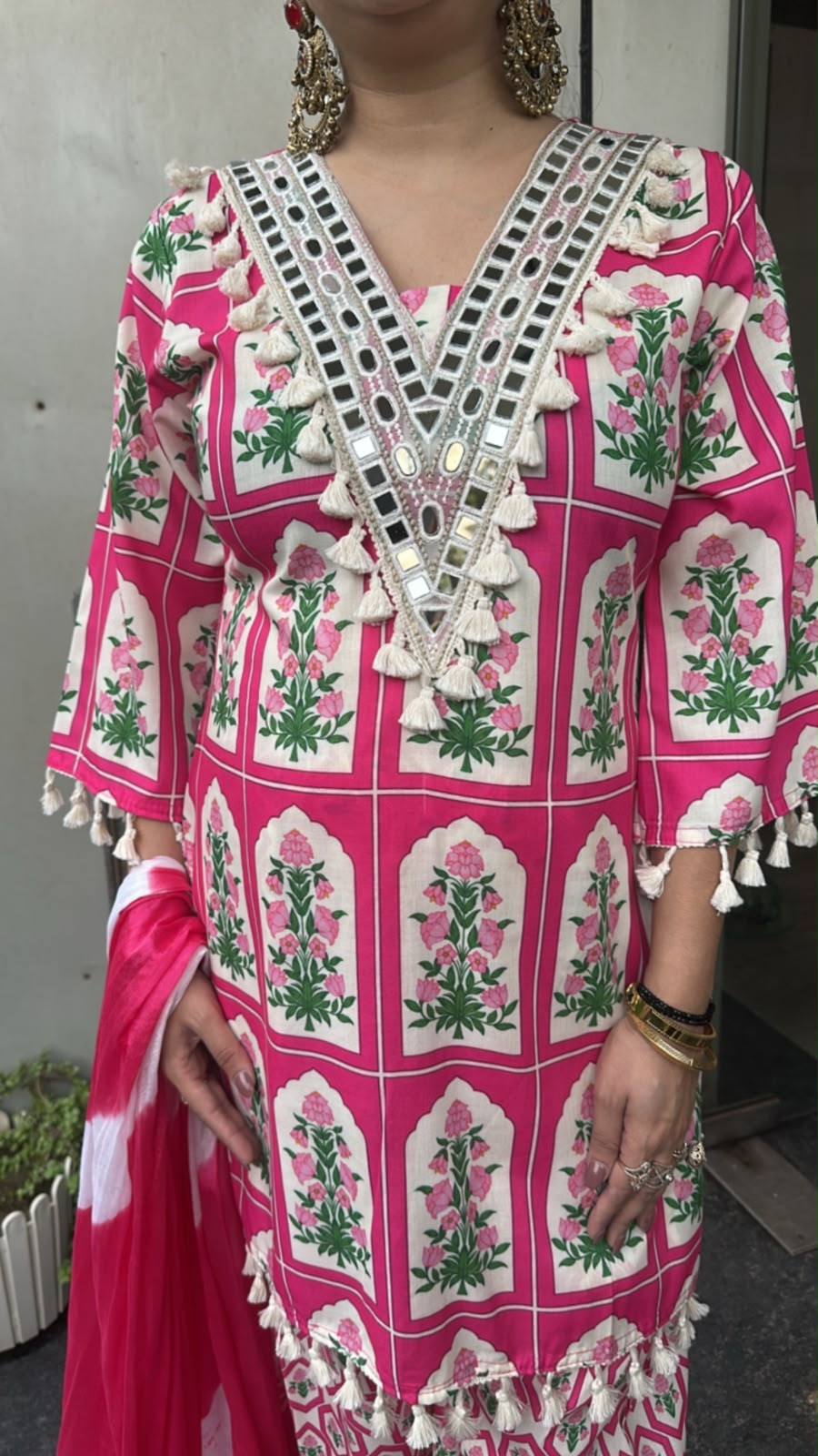 Afsana pink Digital print Farshi Designer Suit
