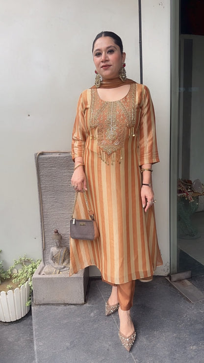 Achaar Golden Strip Designer Suit