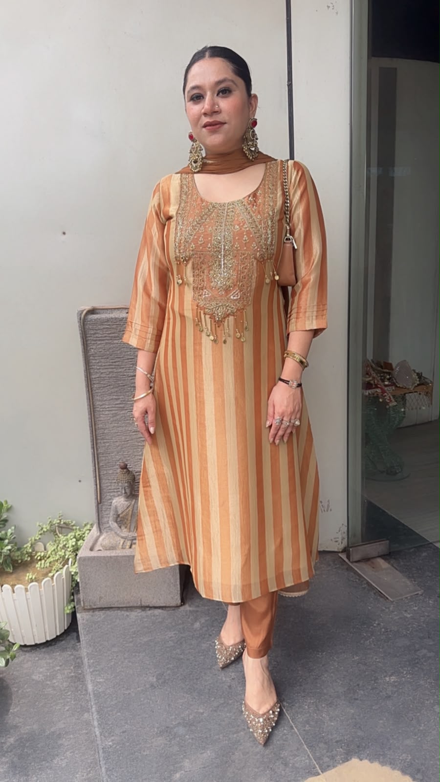 Achaar Golden Strip Designer Suit