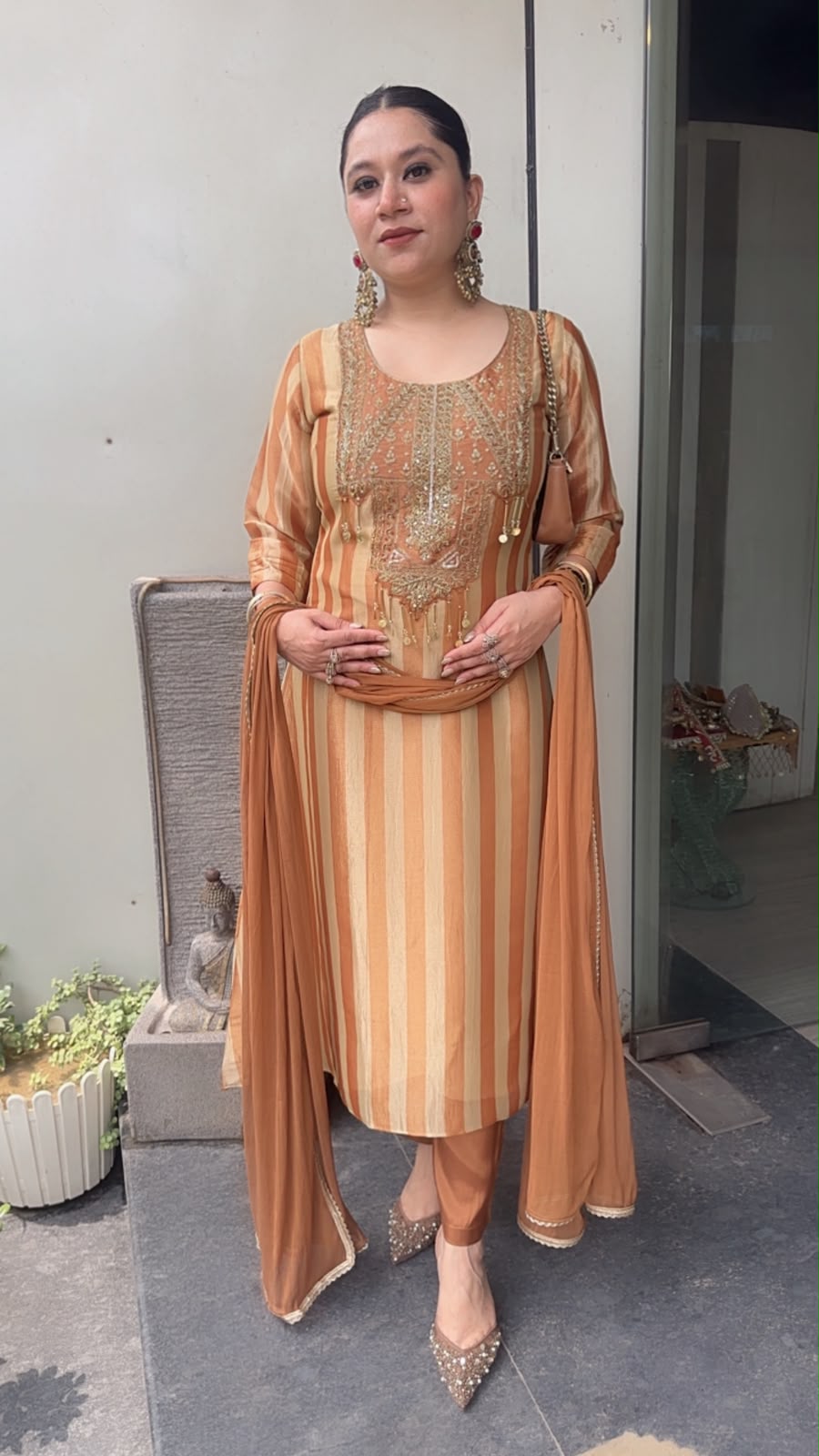 Achaar Golden Strip Designer Suit