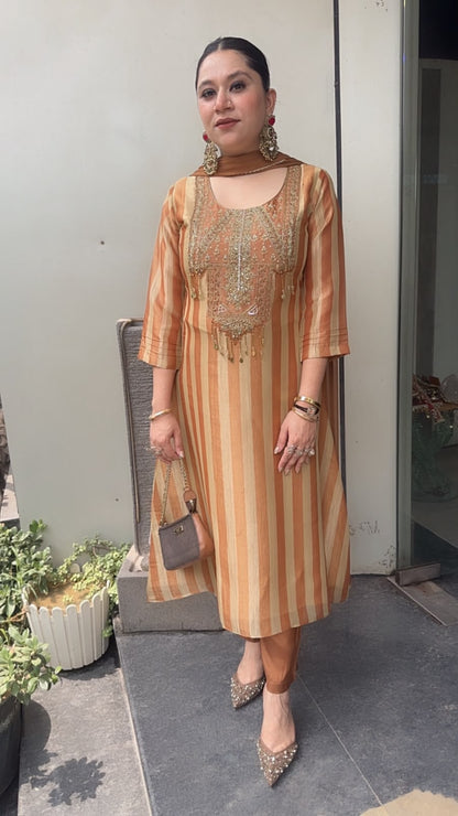 Achaar Golden Strip Designer Suit