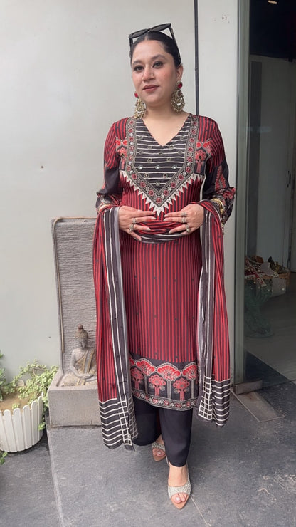 Cafe Digital printed Designer Suit