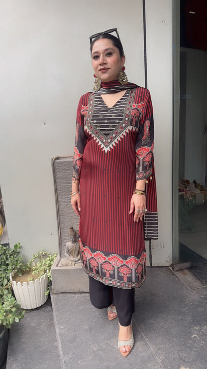Cafe Digital printed Designer Suit