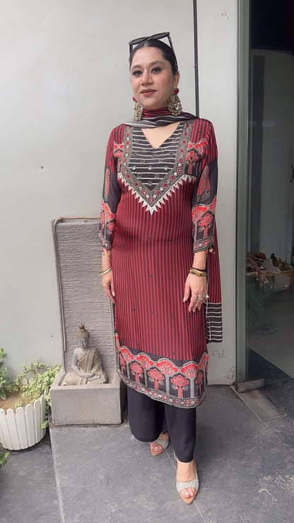 Cafe Digital printed Designer Suit