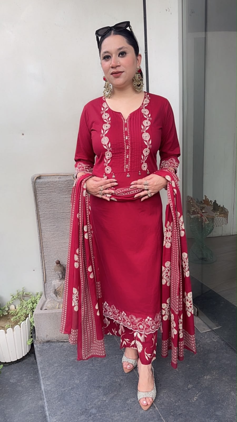 Abroo Tassel Cotton Designer Suit