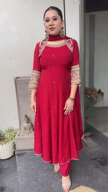 Mehbooba Embroidered Designer Anarkali Suit