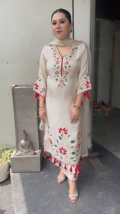Bahaara Ivory Designer suit