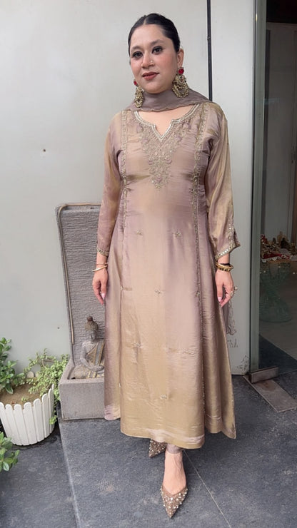 Curry Champion Designer A-Line Cotton Shimmer Suit