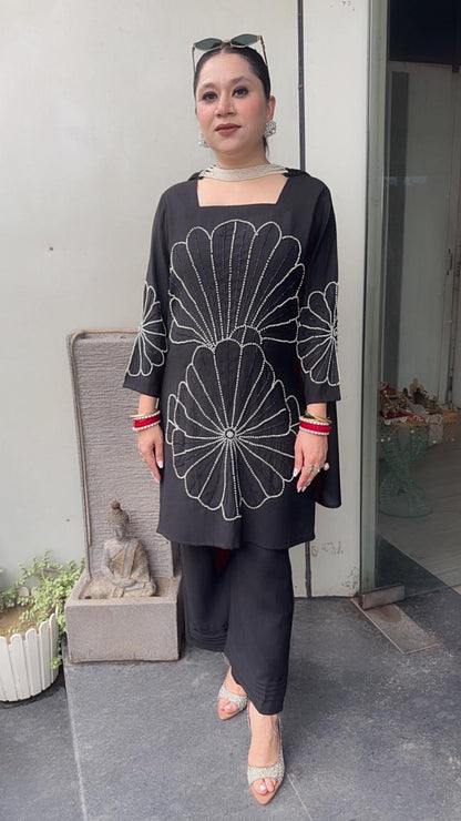 Lucia Black Designer peal Dupatta Suit