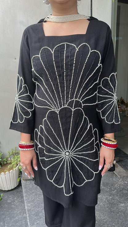 Lucia Black Designer peal Dupatta Suit