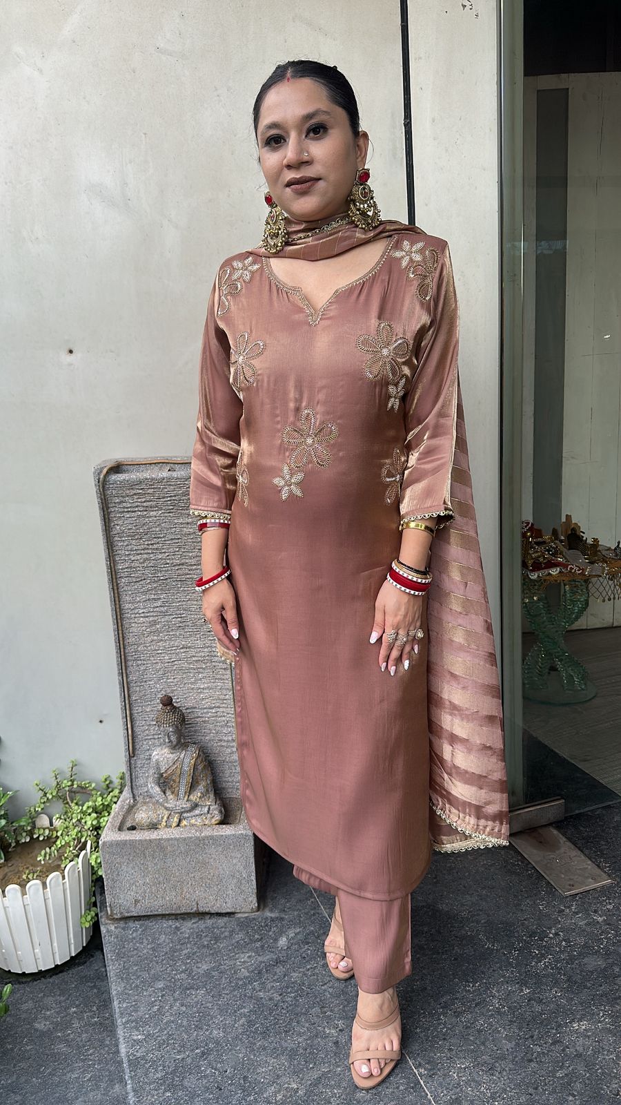 Payal Rose Gold Handwork Designer Suit