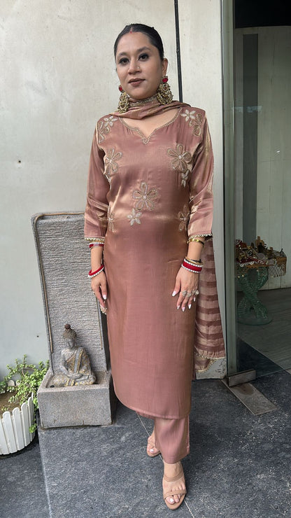 Payal Rose Gold Handwork Designer Suit