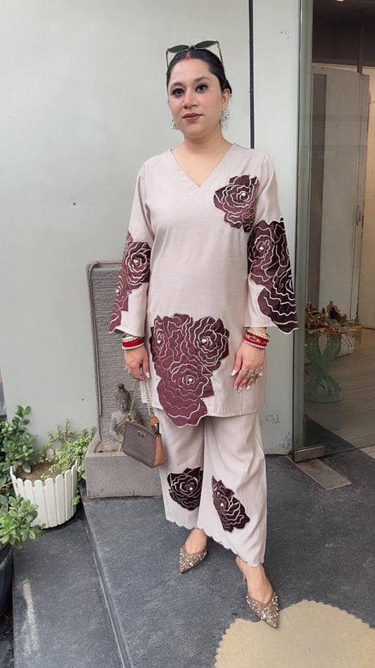 Kaffir Beige patch work Designer Cordset