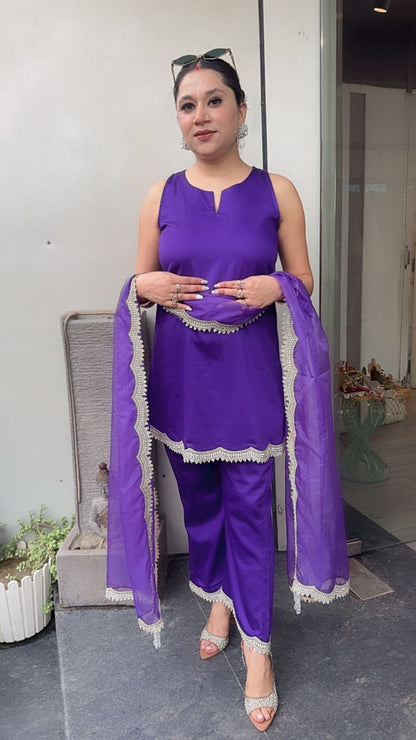 Tara jamun scalp Designer suit (sleeves can be attached)