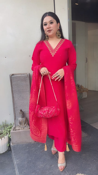 Pooja pink potli Designer Suit