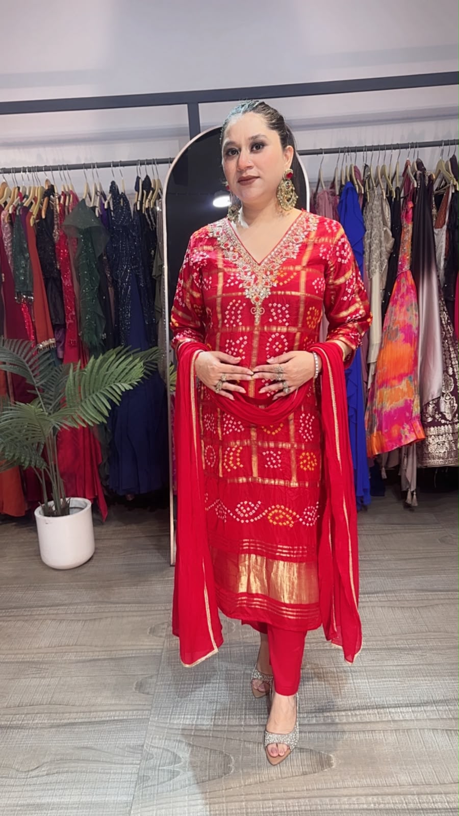 Sindoor Red Karwa Special Designer Suit