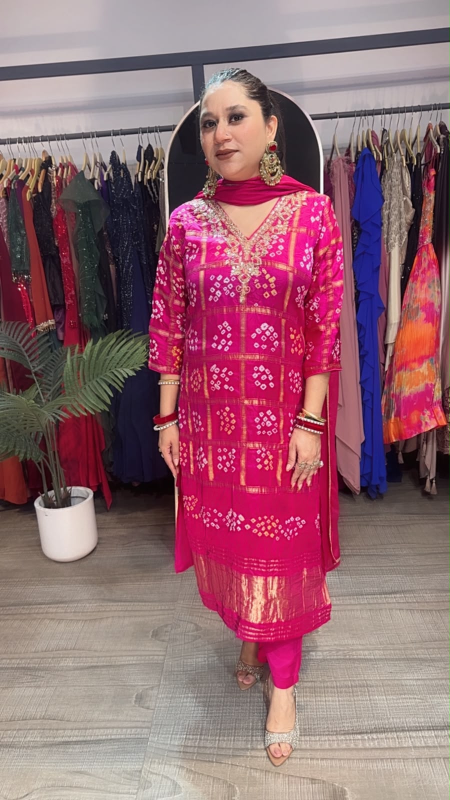 Sindoor pink Karwa Special Designer Suit