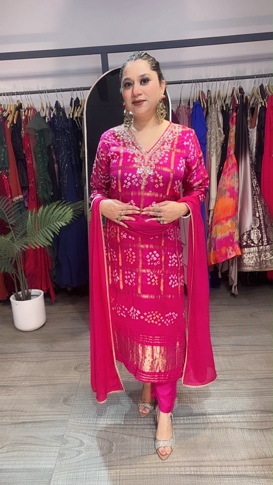Sindoor pink Karwa Special Designer Suit