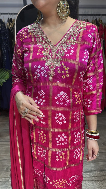 Sindoor pink Karwa Special Designer Suit