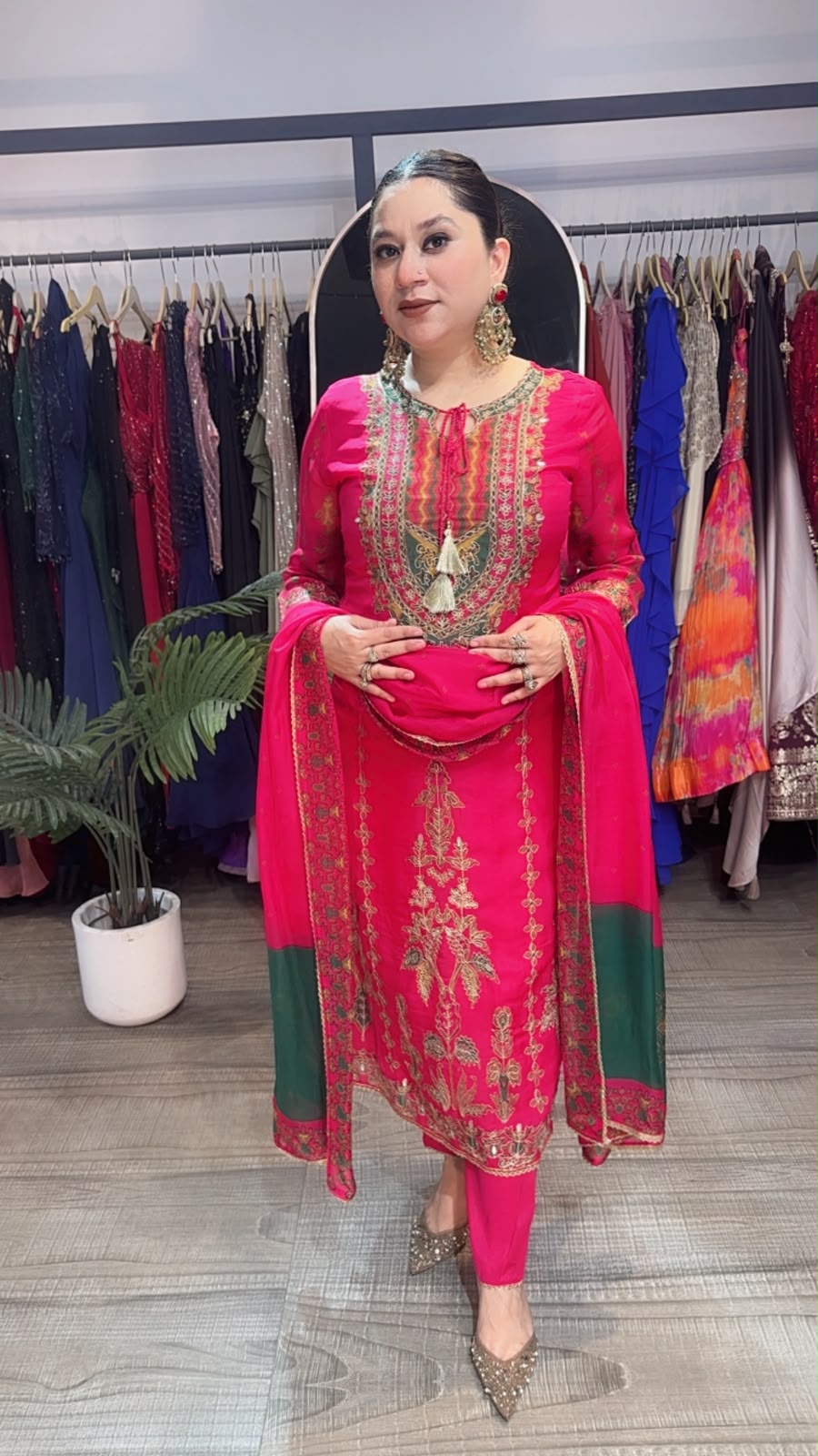 Falak Digital Print Zari work Designer Suit