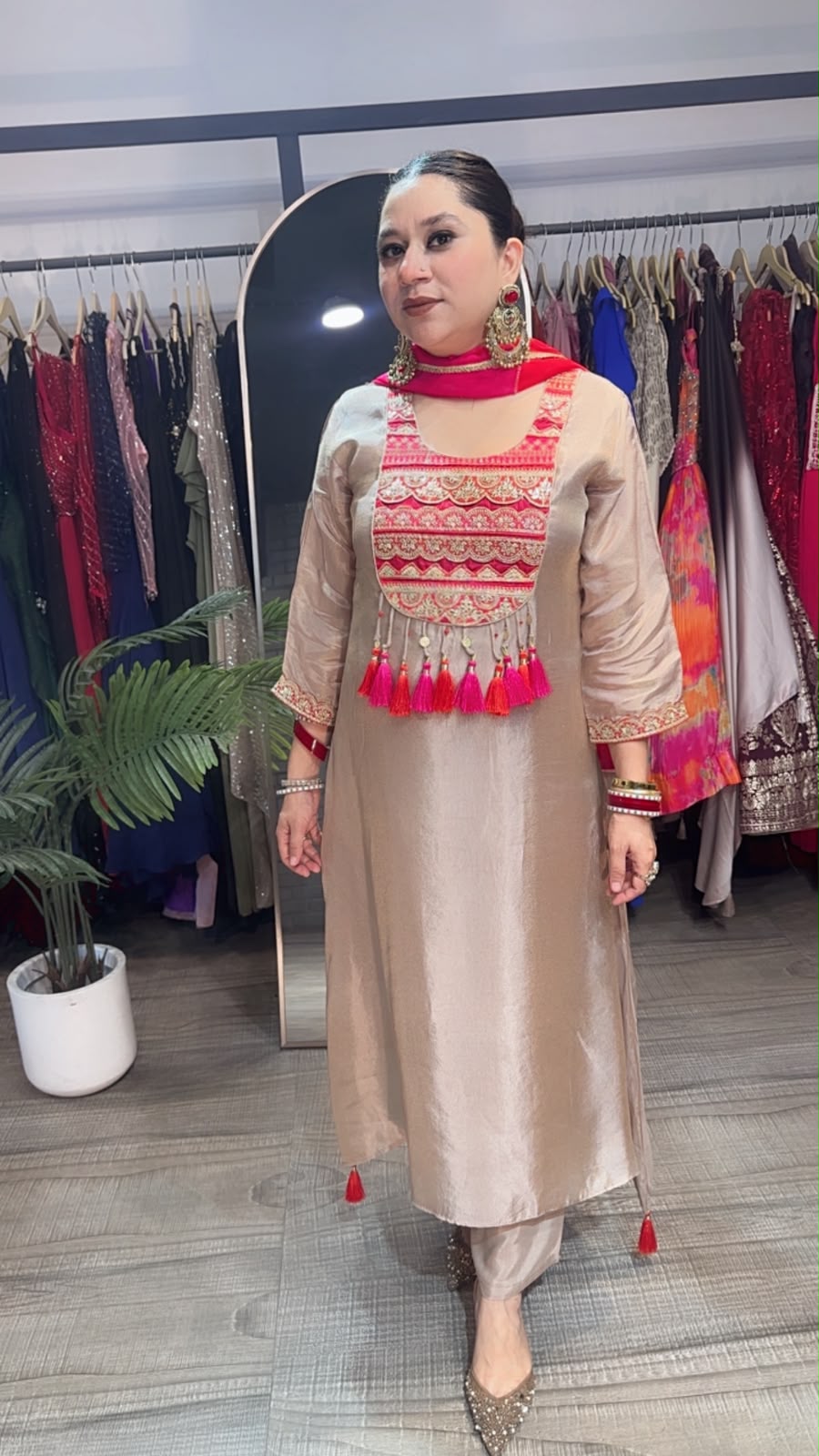 Nasma Tassel C-Cut Style Designer Suit