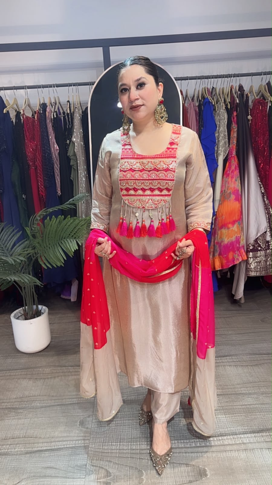 Nasma Tassel C-Cut Style Designer Suit