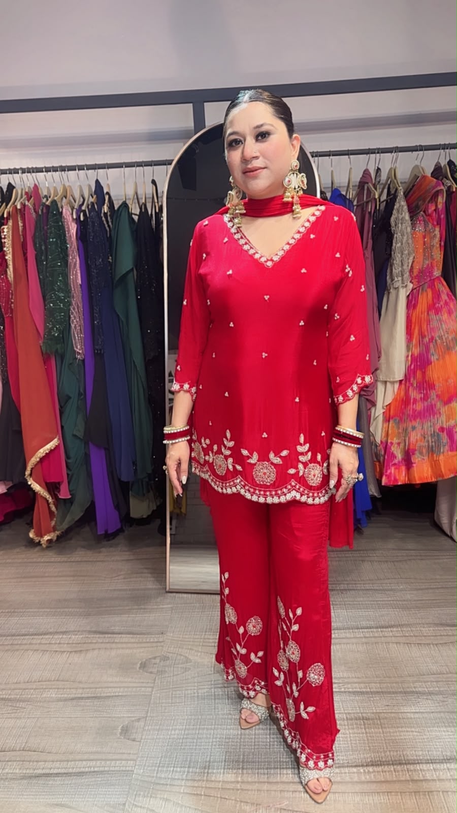 Jalebi karwa Red  katdana suit