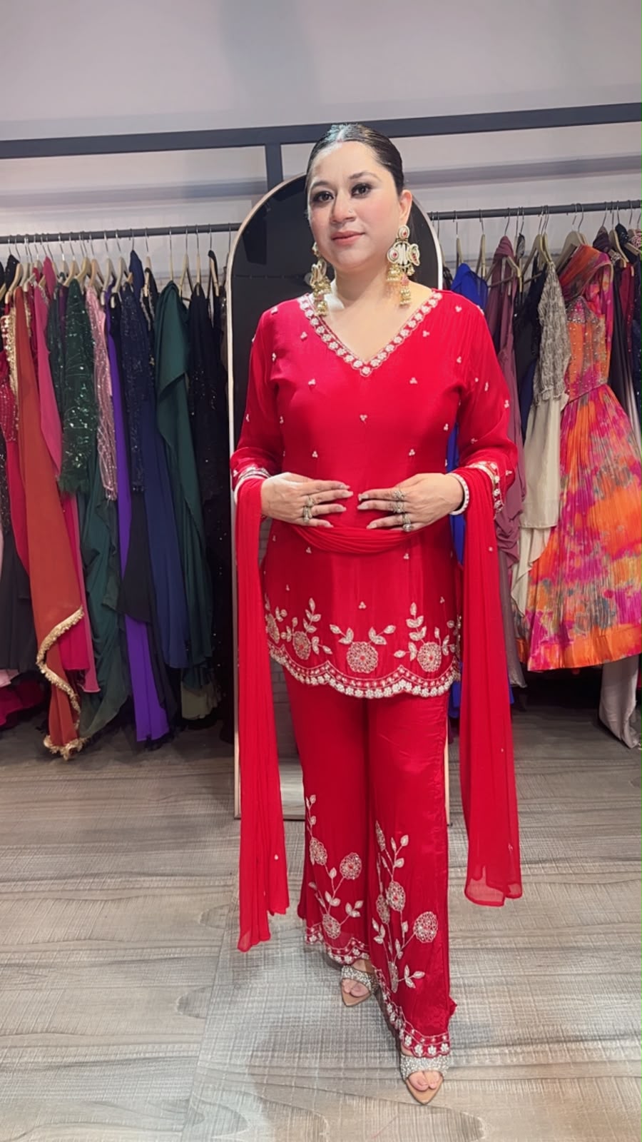 Jalebi karwa Red  katdana suit