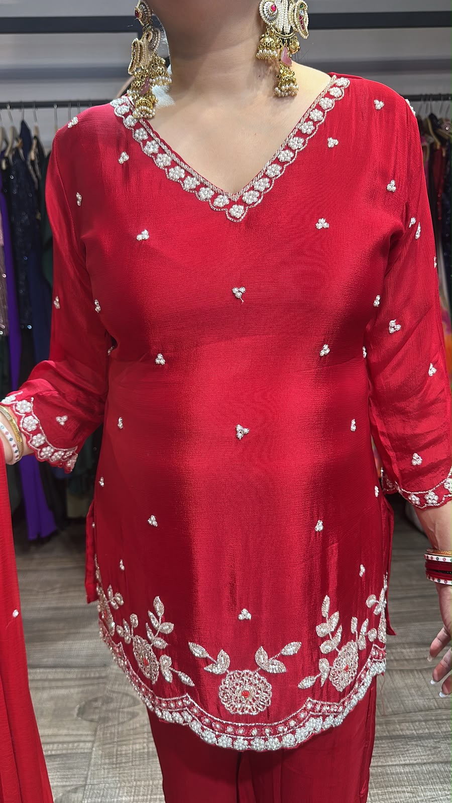 Jalebi karwa Red  katdana suit